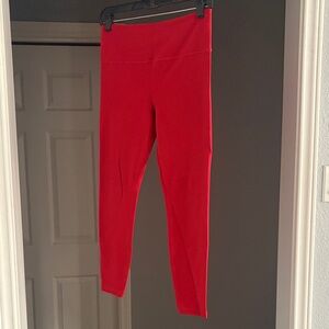 Athleta Sun Salutation Red Leggings
